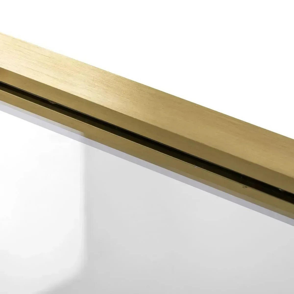 DUSCHKABINE Rea Atlas 100x80 Brush Gold rechte - Goldfarben, Glas (100/80/200cm) - REA