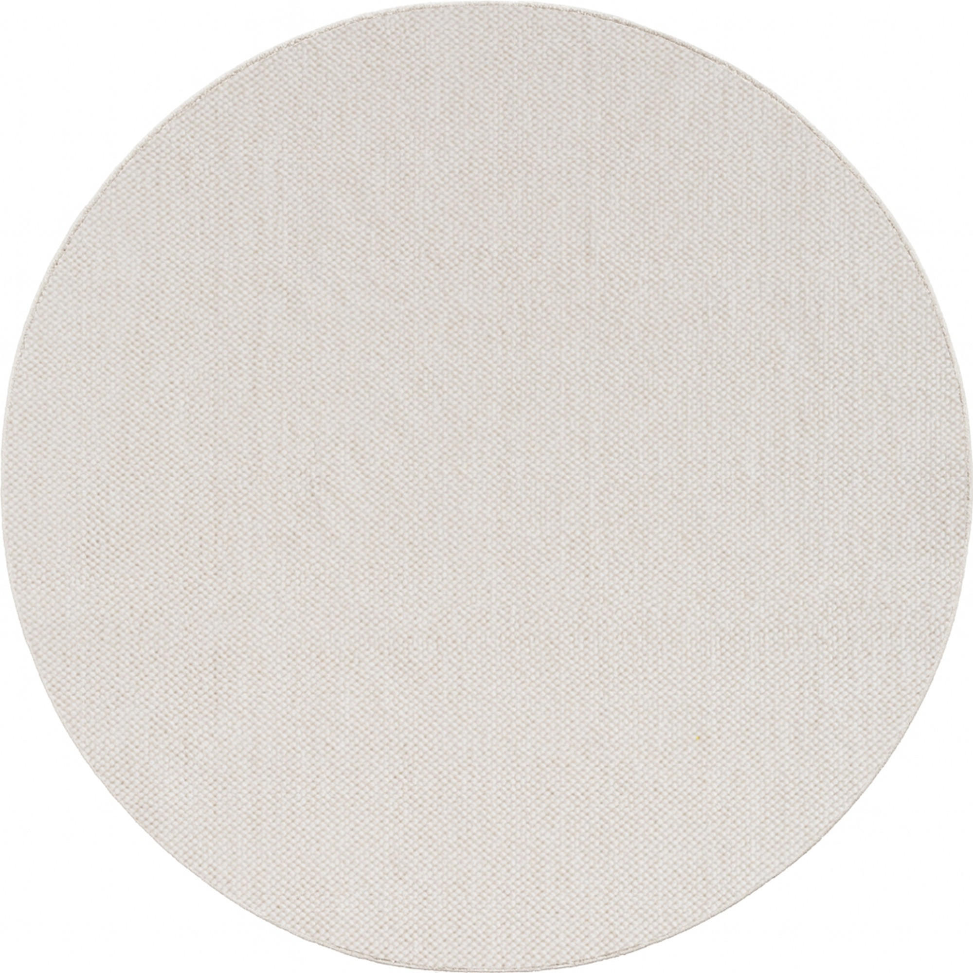 TEPPICH Flachgewebe LANGAU in Creme, meliert, Ø 120 cm - Beige, Textil (120/120cm) - KADIMA DESIGN