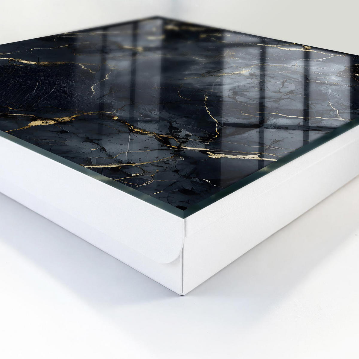 SCHLÜSSELBOX Weiß 30x30 cm – Türöffnung nach rechts - Moderne Eleganz - Grau, Metall (30/30/5cm) - TULUP