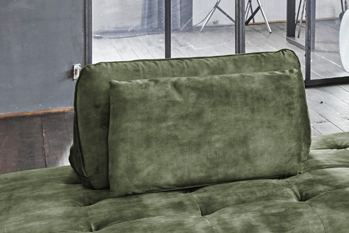 RÜCKENKISSEN WIOLO Grün Velvet - Grün, Textil (80/46cm) - KAWOLA