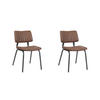 ESSZIMMERSTUHL Gusto Braun 56/46/79 cm 2er-Set - Braun, Textil (46/79/56cm) - LABEL51