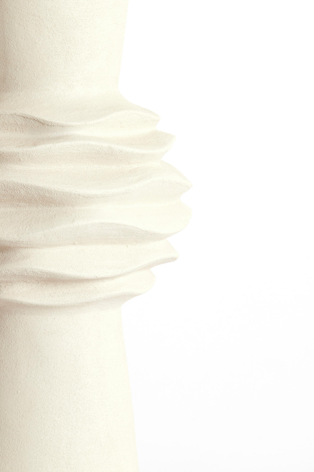 VAZE Olivora Weiß 24.5/24.5/73 cm - Weiß, Keramik (73cm) - Light & Living