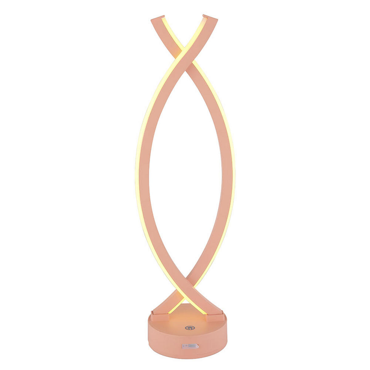 LED TISCHLEUCHTE Opal Pfirsichfarben - Orange, Kunststoff (12.5/10/41cm) - Globo Lighting