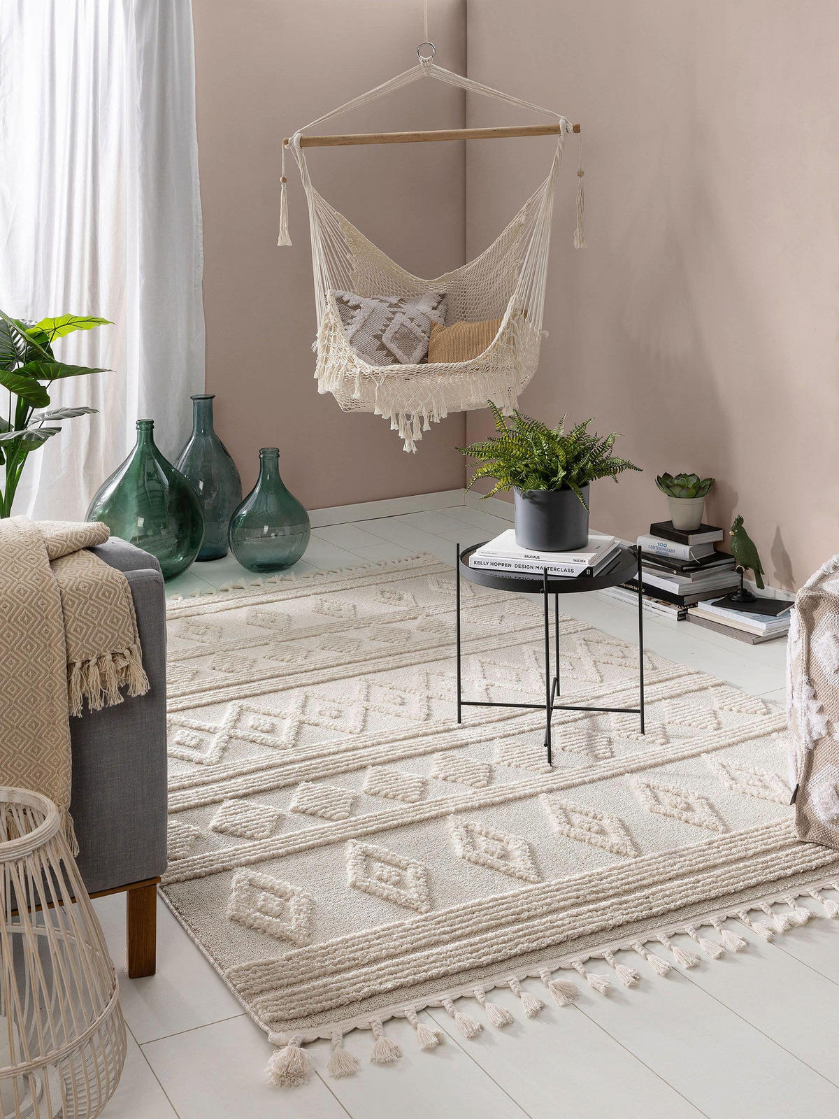 TEPPICH Oyo Cream/Beige 200x290 cm - Creme, Textil (200/290cm) - benuta Pop