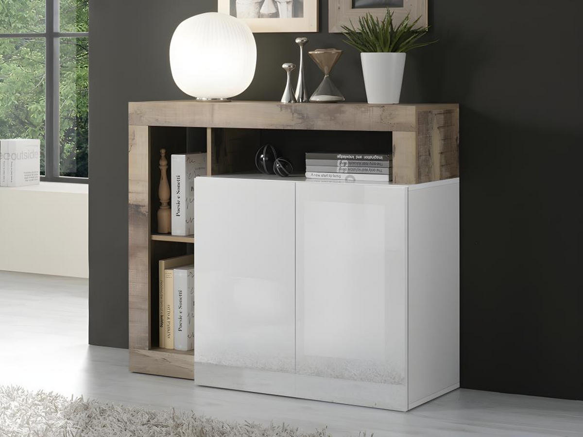 SIDEBOARD 2 Türen Frankfurt - L108 cm - Naturfarben, Holz (42/93/108cm) - Vente-Unique