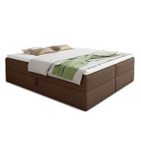 BOXBETT Base - 160x200 - braun (Inari 24, Webstoff) - Schwarz/Braun, Holz/Holzwerkstoff (160/200cm) - Sofnet