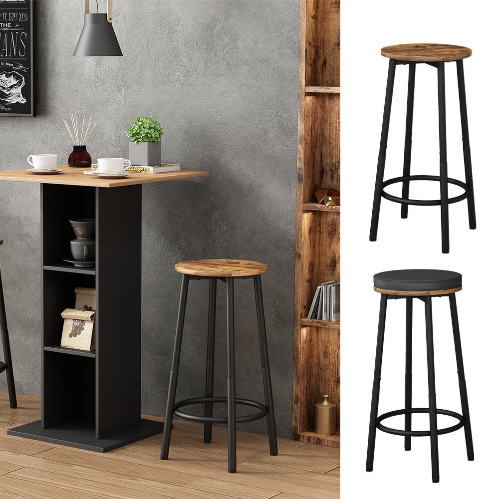 BARHOCKER Edmonton Eiche rustikal 31.5 x 64 cm 2 Teile - Wildeiche, Holzwerkstoff (31.5/64/30cm) - Vicco