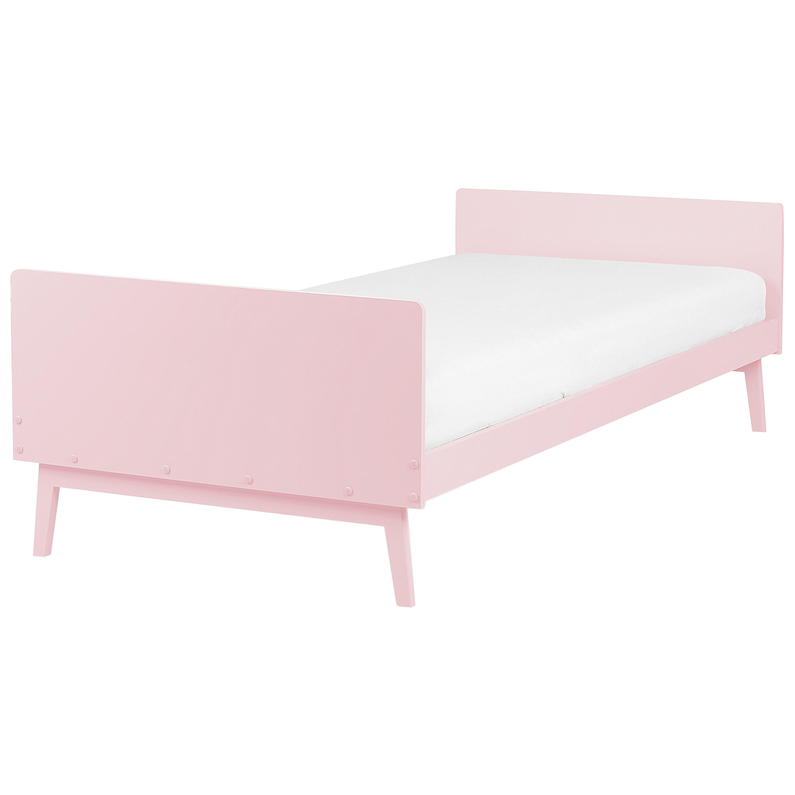BETT mit Lattenrost 90x200 cm Rosa Bonnac - Pink, Holz (90/200cm) - Beliani