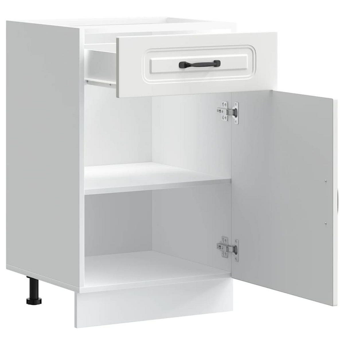 KÜCHENUNTERSCHRANK Kalmar Weiss Holzwerkstoff - Weiß, Holzwerkstoff (46/81.5/50cm) - vidaXL