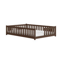 BODENBETT 140x200 cm in Zartbitterschokolade - Dunkelbraun, Holz (140/200cm) - Kids Collective