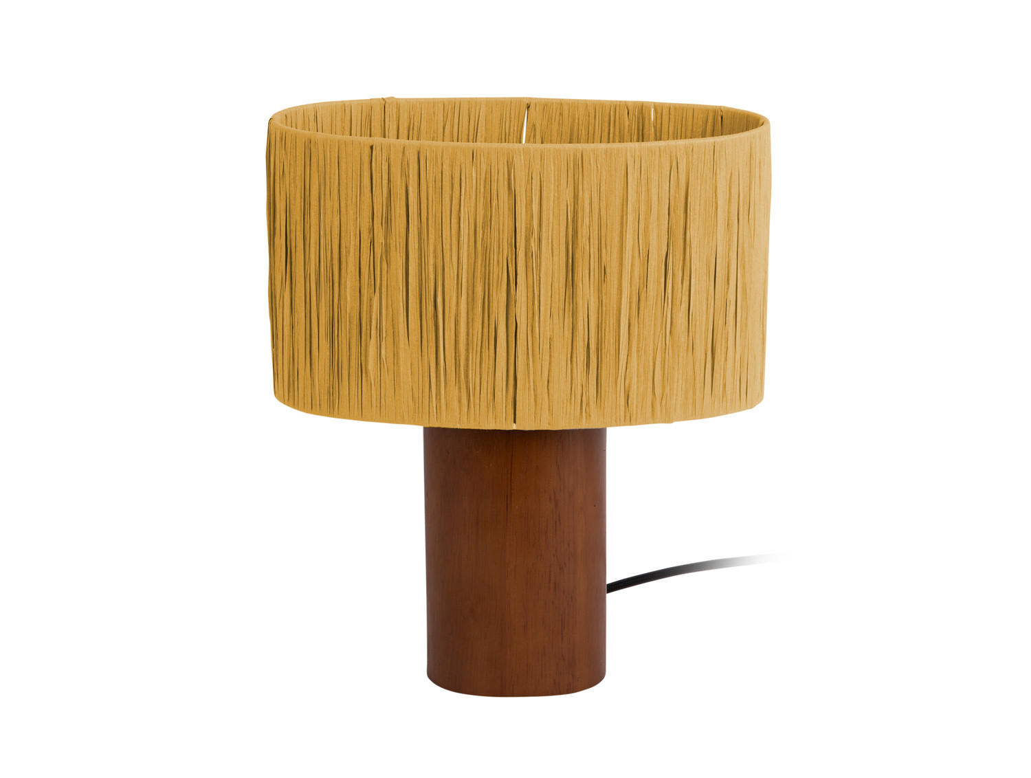 TISCHLAMPE Sheer 21/21/30 cm - Gelb, Naturmaterialien (21/21/30cm) - Leitmotiv