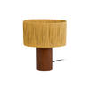 TISCHLAMPE Sheer 21/21/30 cm - Gelb, Naturmaterialien (21/21/30cm) - Leitmotiv