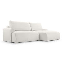 ECKSOFA mit Schlaffunktion Bordon, Weiß - Weiß, Textil (150/260cm) - Fedve