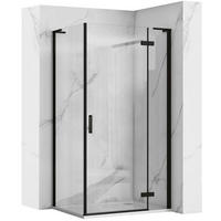 DUSCHKABINE Rea Hugo Black 90x90 - Schwarz, Glas (90/90/200.5cm) - REA