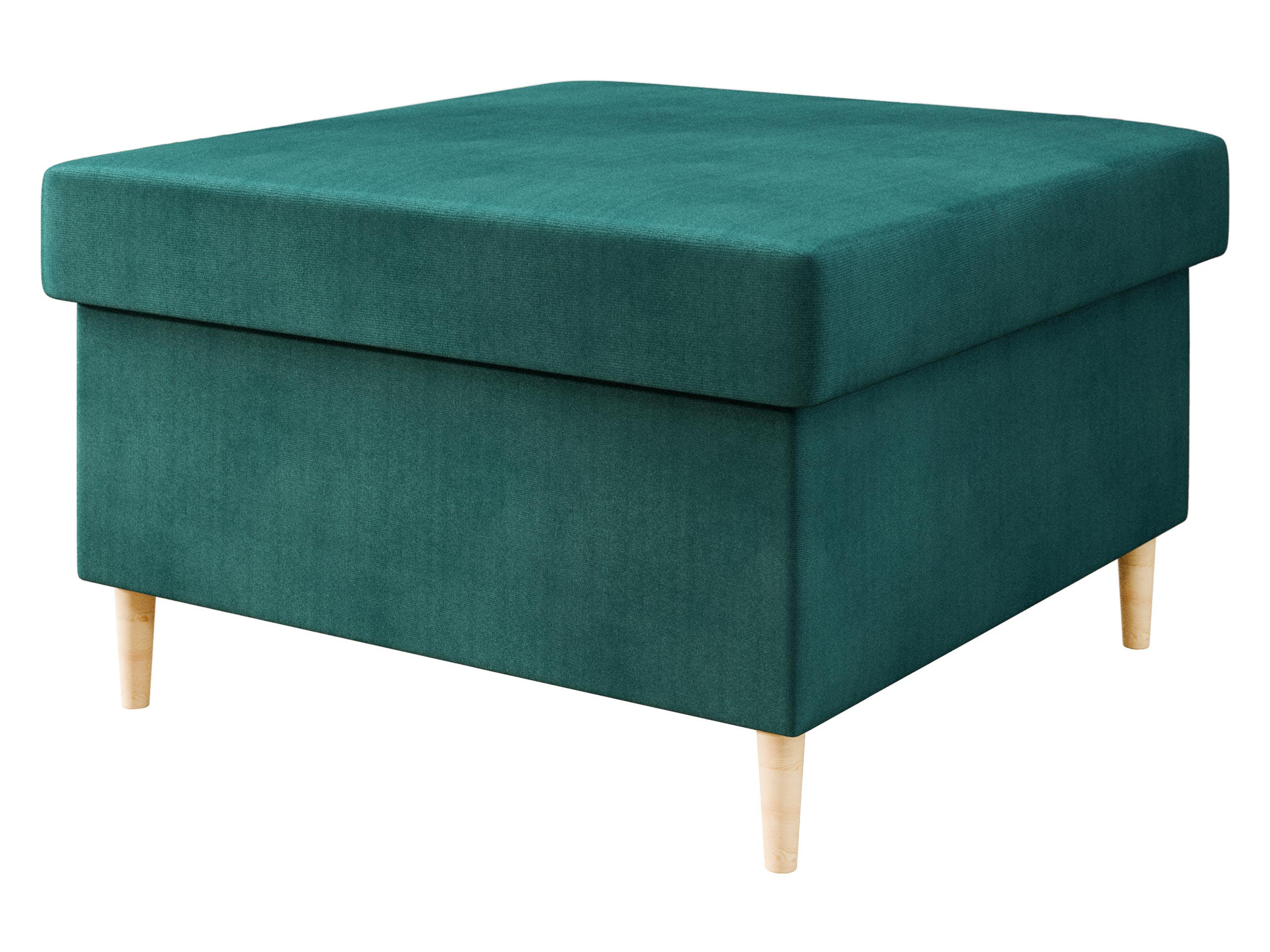 POLSTERHOCEKR Zako P - Türkis/Naturfarben, Holz/Textil (70/43/70cm) - MIRJAN24