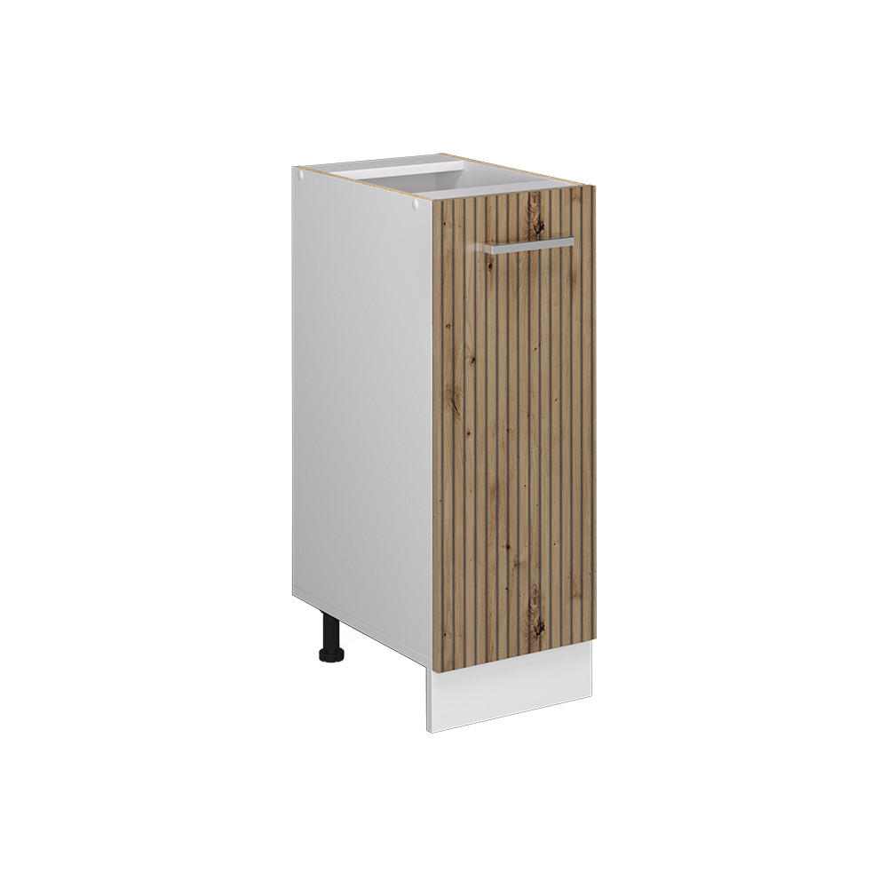 Vicco Apothekerschrank Eiche Artisan, Weiß 30x81.6x46 cm