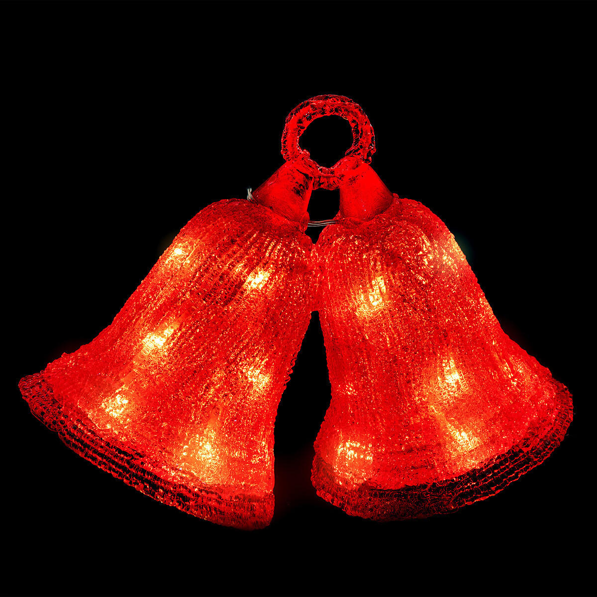 WEIHNACHTSGLOCKEN LED Rot - Rot, Kunststoff (14/21/27cm) - Fééric Lights and Christmas