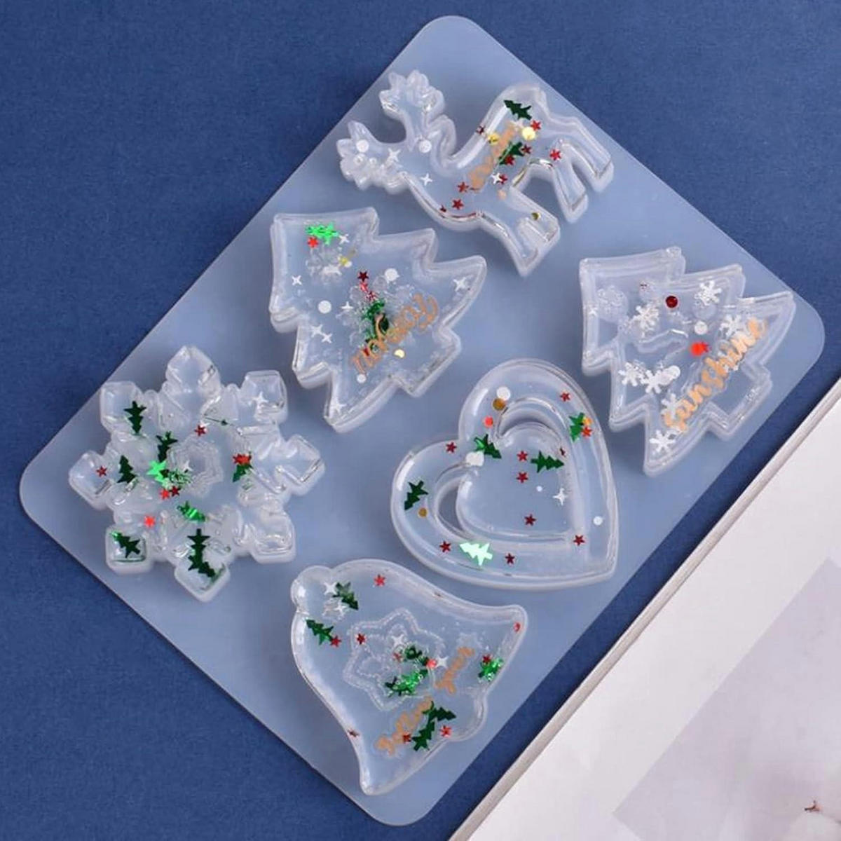 SILIKONFORM 2-teiliges Set Weihnachten - Hellblau, Kunststoff