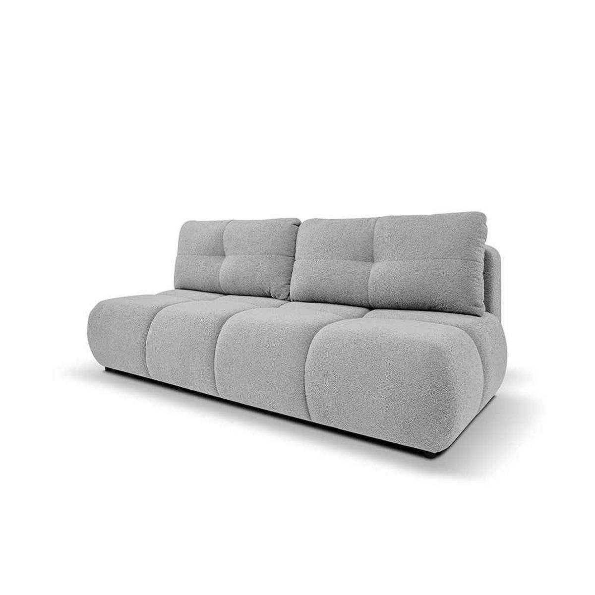 SOFA Milorya Silberfarben 142 cm - Silberfarben, Textil (214/89/104cm) - Pillovely