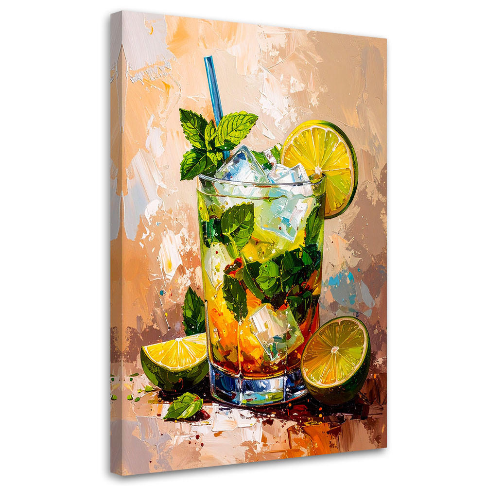 Feeby Leinwandbild Grün 80x120 cm