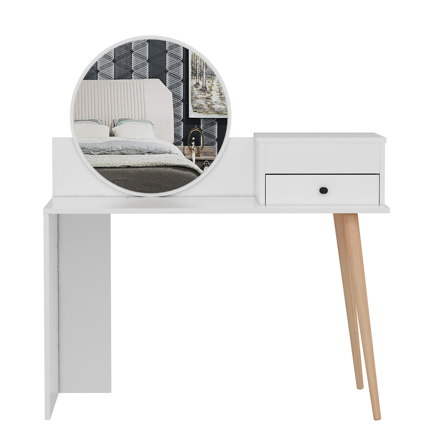 SCHMINKTISCH Nade Weiß - Weiß, Holzwerkstoff (120/96/60cm) - moebel17