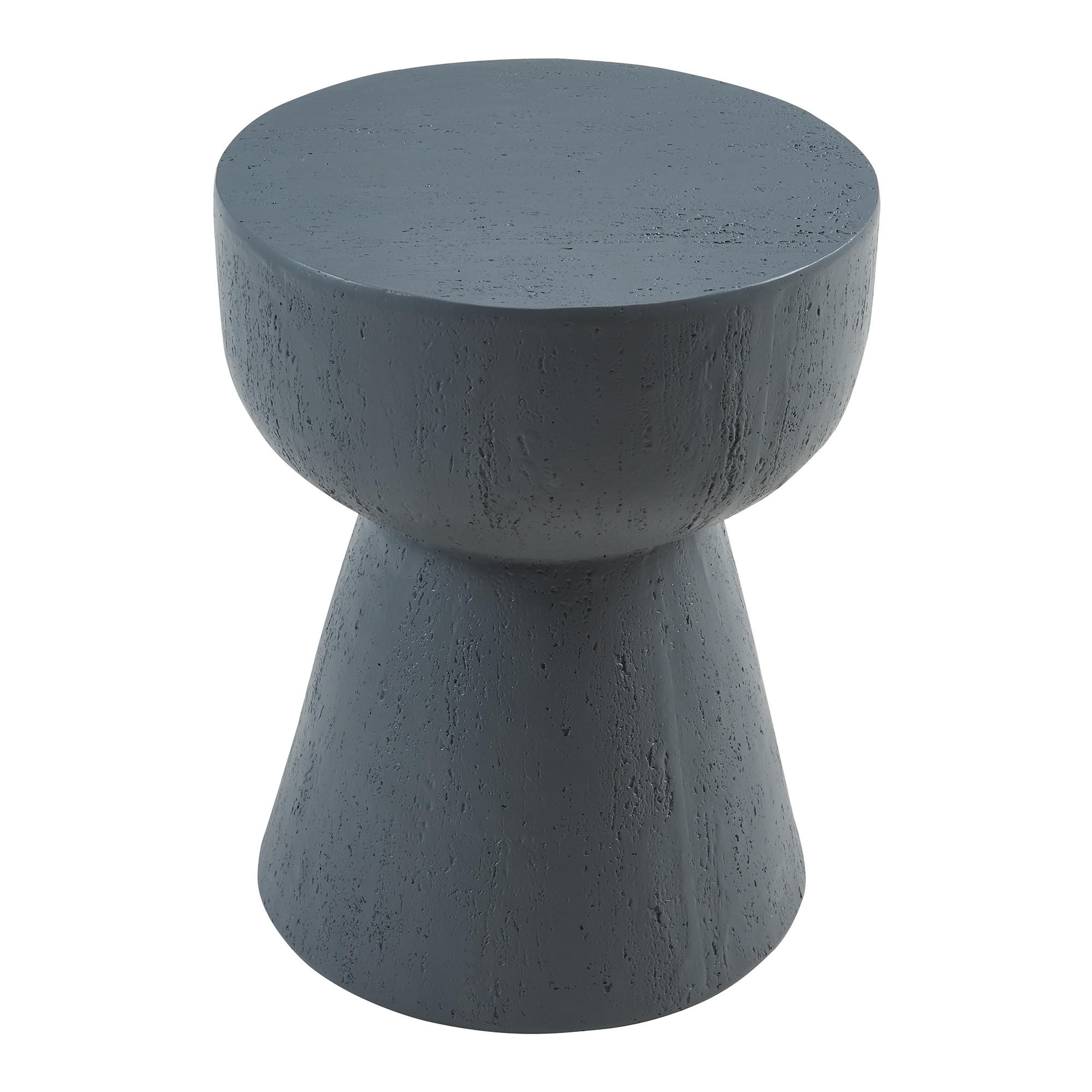 PŘÍSTAVNÍ STOLEK Oulvepijanse - tmavě šedá, kámen (40/40/51cm) - [en.casa]