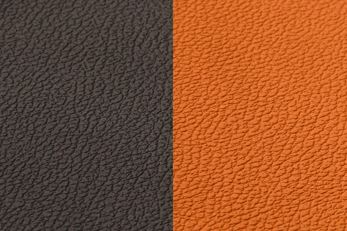 UNTERSETZER - 6er-Set - Recyceltes Leder in Orange und Schokolade - Orange, Textil (10/10cm) - Björn