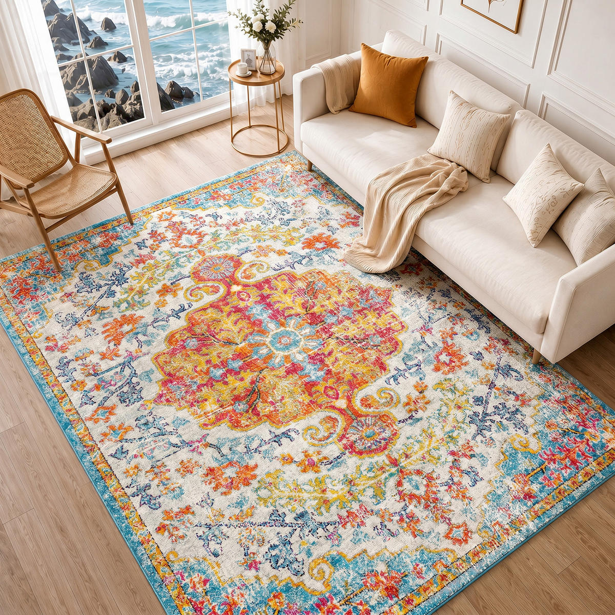 VINTAGE-TEPPICH Lou 200/275 cm Gelb - Gelb, Textil (200/275cm) - LIVABLISS