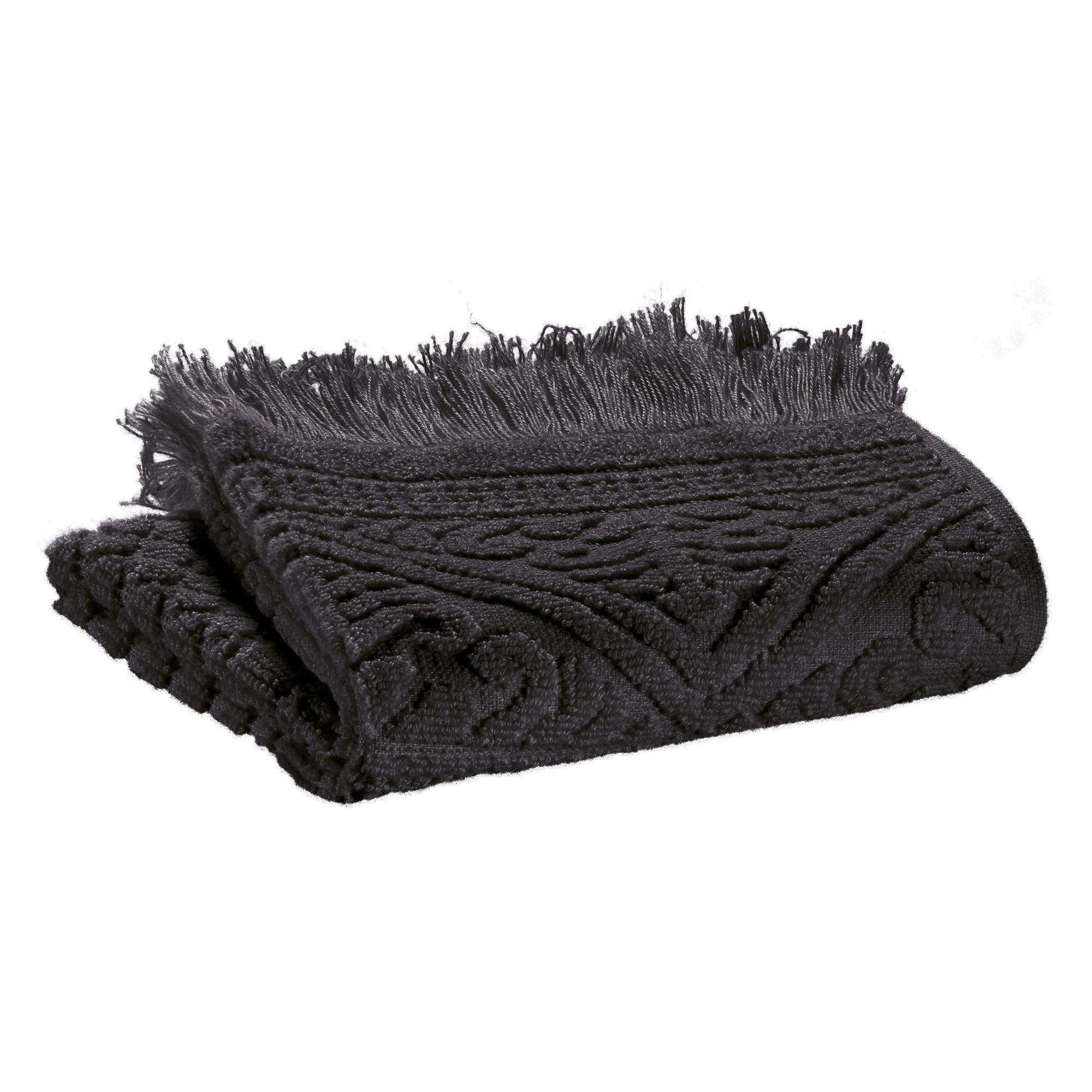 GÄSTETUCH Zoé carbonfarben 30 x 50 cm - Schwarz, Textil (30/50cm) - Vivaraise