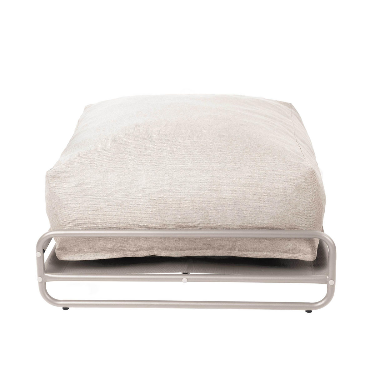 GARTENHOCKER mit Gestell, beigem - Beige, Textil (97/42/97cm) - Oviala