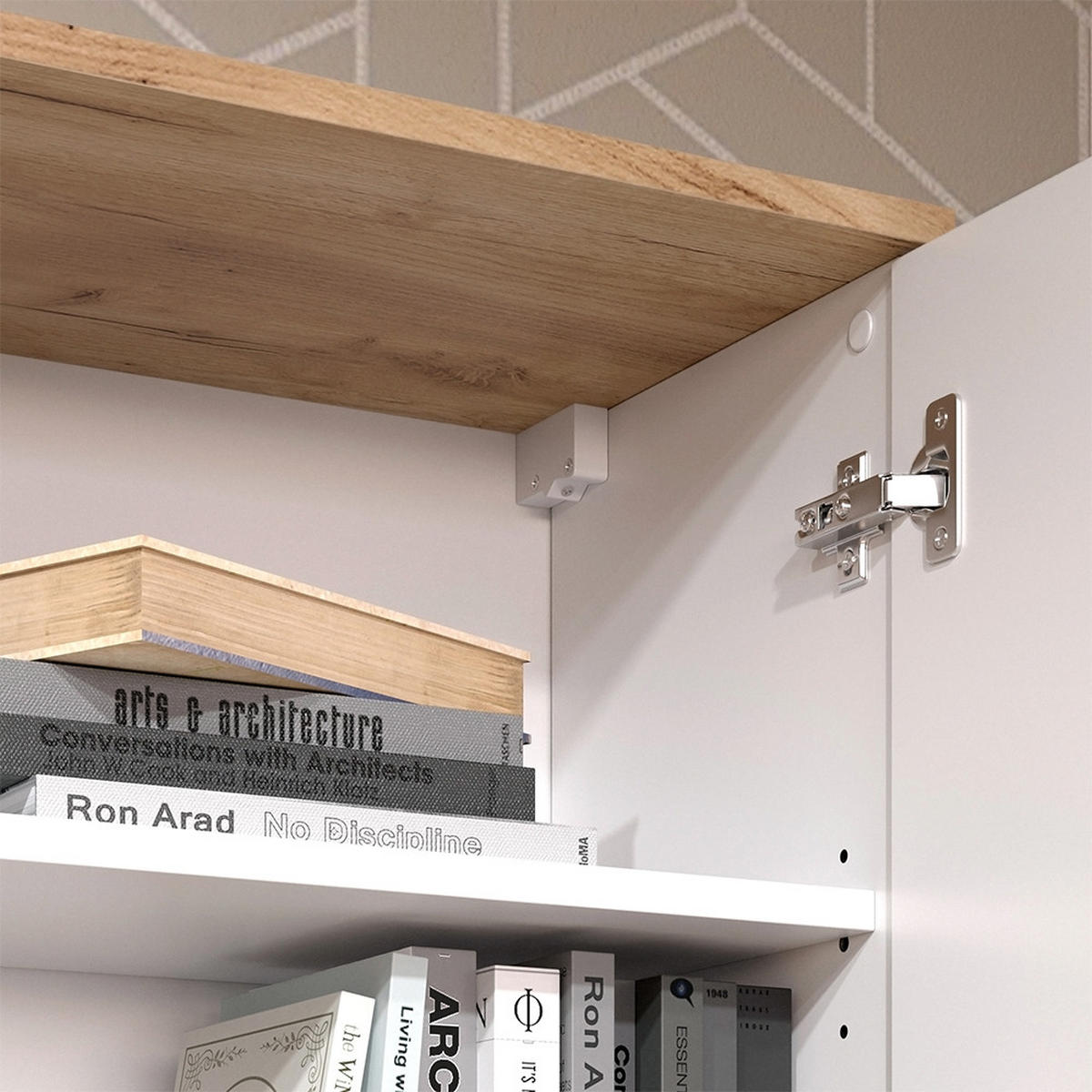 PŘÍBORNÍK Wido Bílá/Sonoma - bílá/Sonoma dub, kompozitní dřevo (60/100/30cm) - Vicco