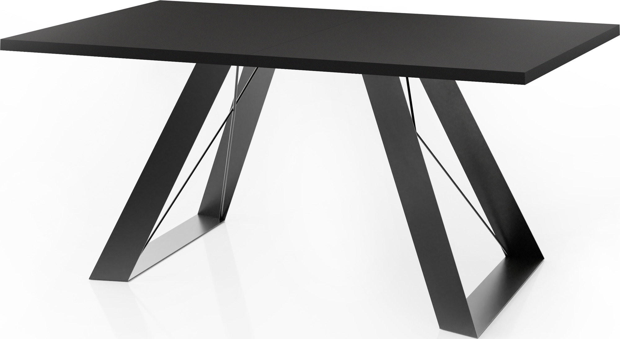 ESSTISCH Colter rechteckig ausziehbar, Schwarz 140-240/80/76 cm - Schwarz, Holzwerkstoff/Metall (80/240/76cm) - WFL GROUP