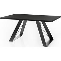 ESSTISCH Colter rechteckig ausziehbar, Schwarz 160-260/90/76 cm - Schwarz, Holzwerkstoff/Metall (90/260/76cm) - WFL GROUP