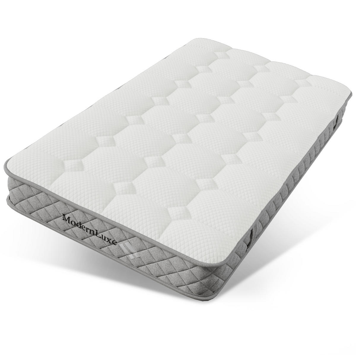DENNÁ posteľ 90/200 cm biela z dreva s LED osvetlením USB a Typ-C nabíjaním a úložným priestorom - biela, kompozitné drevo (90/200cm) - OKWISH