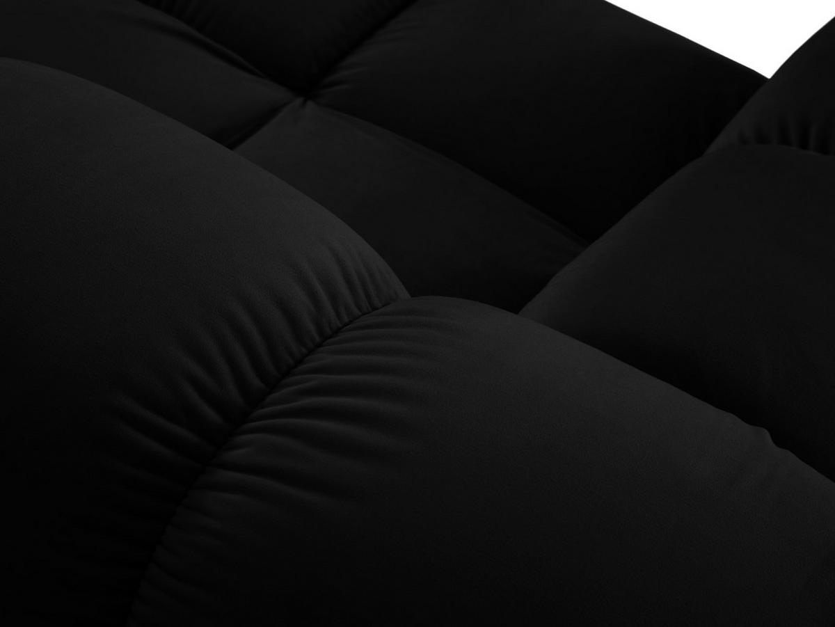 MODULARES-ECKSOFA links Bellis aus Samt schwarz 4 Sitzplätze - Schwarz, Textil (122/285cm) - Micadoni