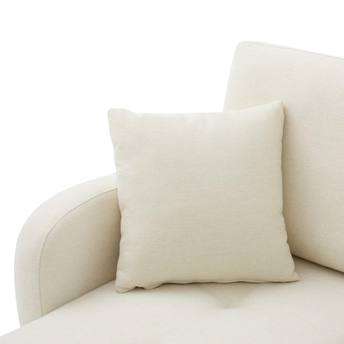 3-SITZER ECKSOFA Leinen Hellbeige mit Chaiselongue - Beige, Kunststoff/Textil (166/118cm) - WISHDOR