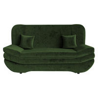 SCHLAFSOFA Weronika - Dunkelgrün/Schwarz, Holz/Kunststoff (200/95/90cm) - MIRJAN24