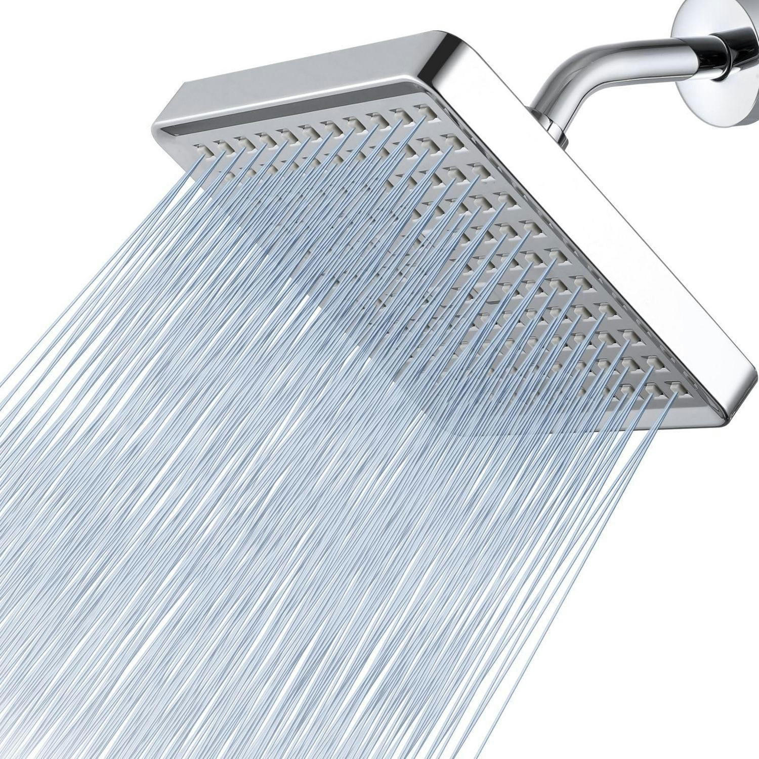 REGENDUSCHE 15 cm Quadratisch Chrom-Finish Hochdruck - Silberfarben, Metall (15/2/15cm)