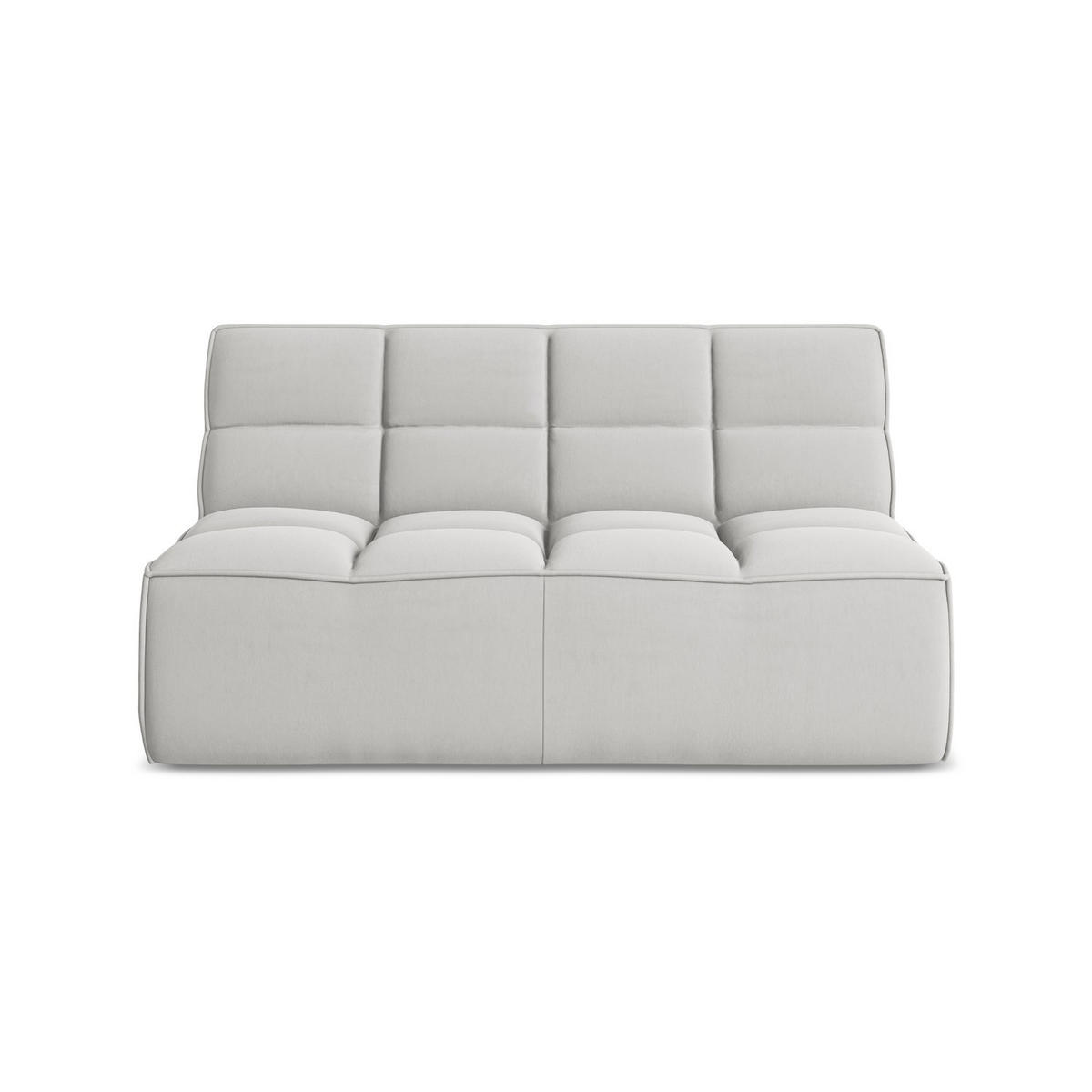 2-SITZER-SOFA Samt Stoff Grau - Silberfarben/Schwarz, Kunststoff/Textil (160/75/93cm) - LaMiaSofa
