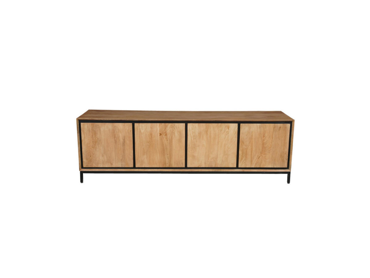LOWBOARD Hardwood Mangoholz 180 cm / 45 cm Natur - Naturfarben, Holz (180/55/45cm) - Villa Möbel