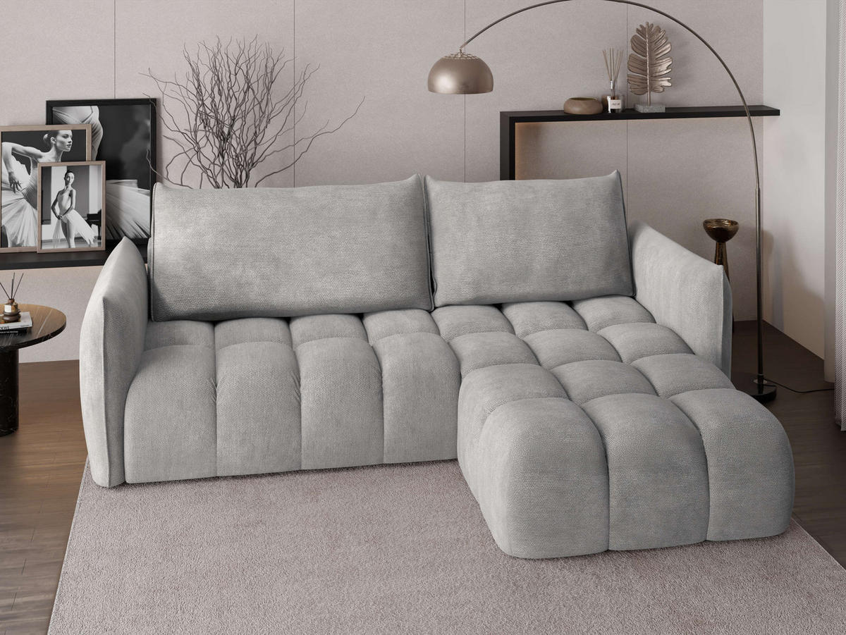 ECKSOFA Marsala, Seite: Rechts - Schwarz/Grau, Holz/Kunststoff (245/167cm) - MIRJAN24