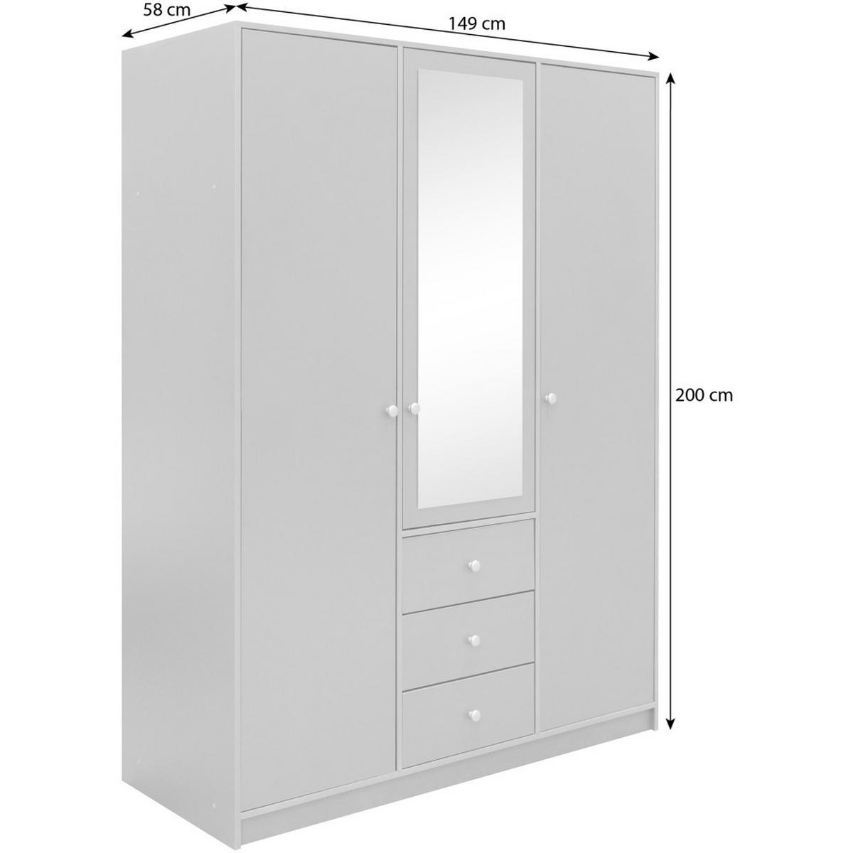 DREHTÜRENSCHRANK Solea Lux mit 3 Türen und 3 Schubladen, Grün - Goldfarben/Grün, Holzwerkstoff (150/200/57.5cm) - Beautysofa