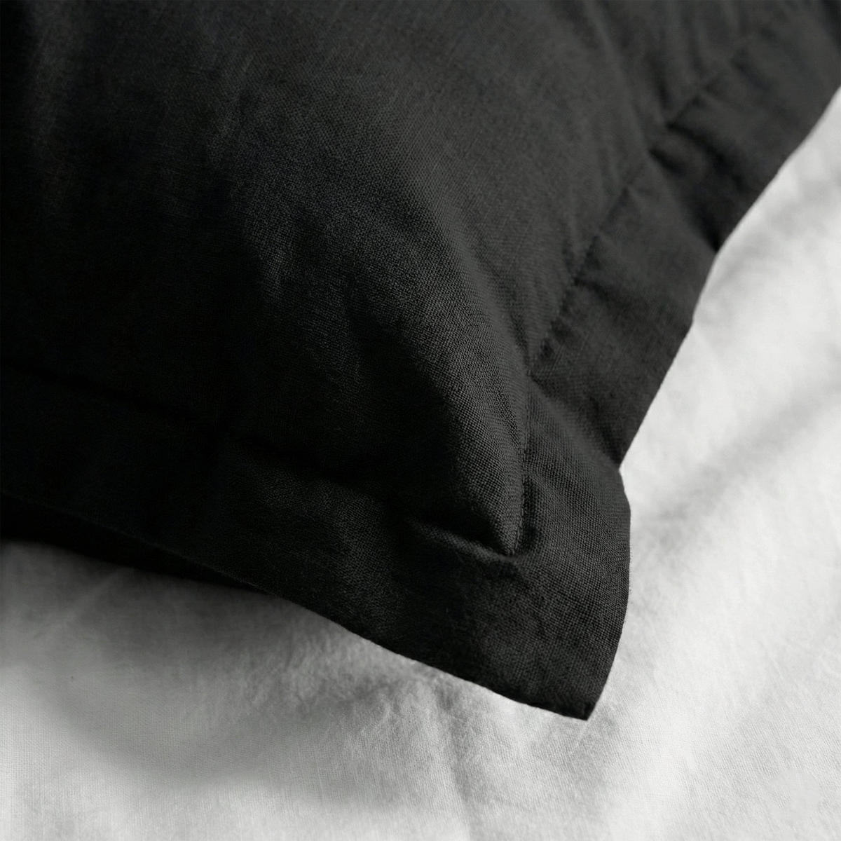 KISSENBEZUG Basic Schwarz 45x155 cm - Schwarz, Textil (45/155cm) - Happy Friday
