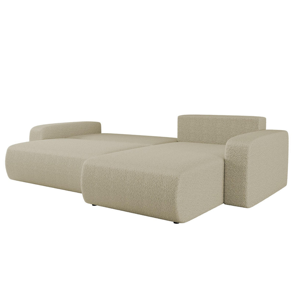 SCHLAFSOFA MILANO XL Und Bettkasten Stoff Quelle Beige Rechts - Beige, Holz (274/82/145cm) - Kaiser Möbel