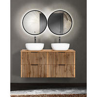 BADMÖBEL-SET 3-TLG. Xanten-56 - Braun, Holzwerkstoff (121/200/47cm) - Lomado