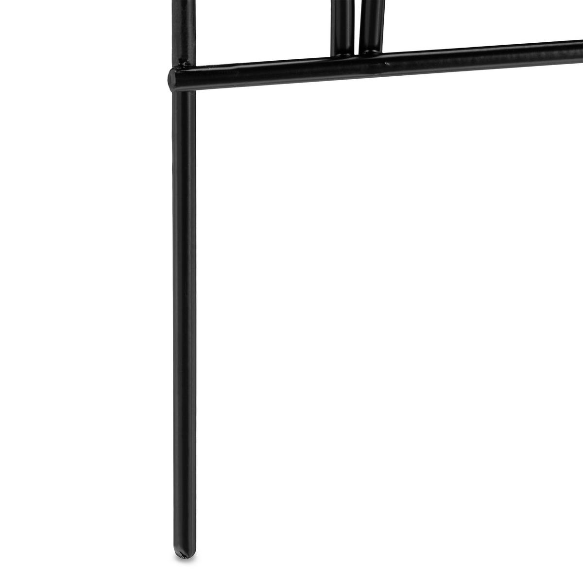 4XBEETZAUN - Schwarz, Metall (43.5/29.5/2cm) - Relaxdays