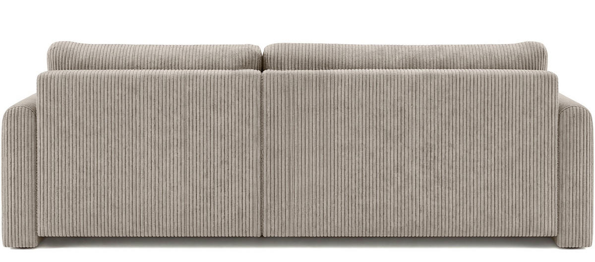 ECKSOFA Cora mit Schlaffunktion & Stauraum, Universell Rechts/Links, Beige Cord Chenille 260/82/160 cm - Beige/Schwarz, Kunststoff/Textil (250/160cm) - WFL GROUP