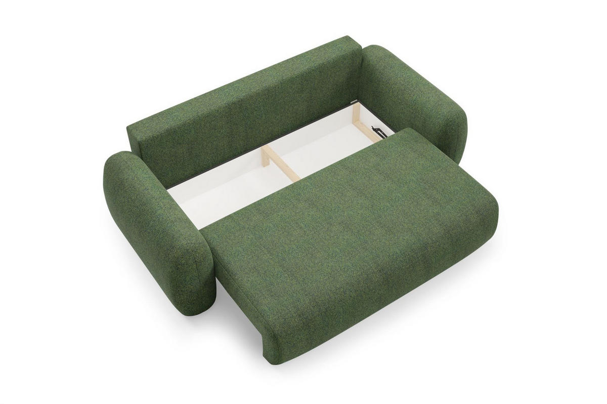 SCHLAFSOFA Gaston - Grün, Holzwerkstoff/Textil (266/95/110cm) - Fun Möbel
