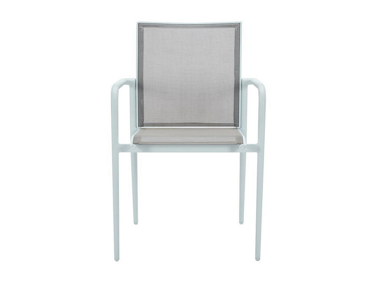 GARTENSTUHL - 2 -Sitzer - Aluminium - weiß - YOHA - Weiß, Metall (63/86/57cm) - Vente-Unique