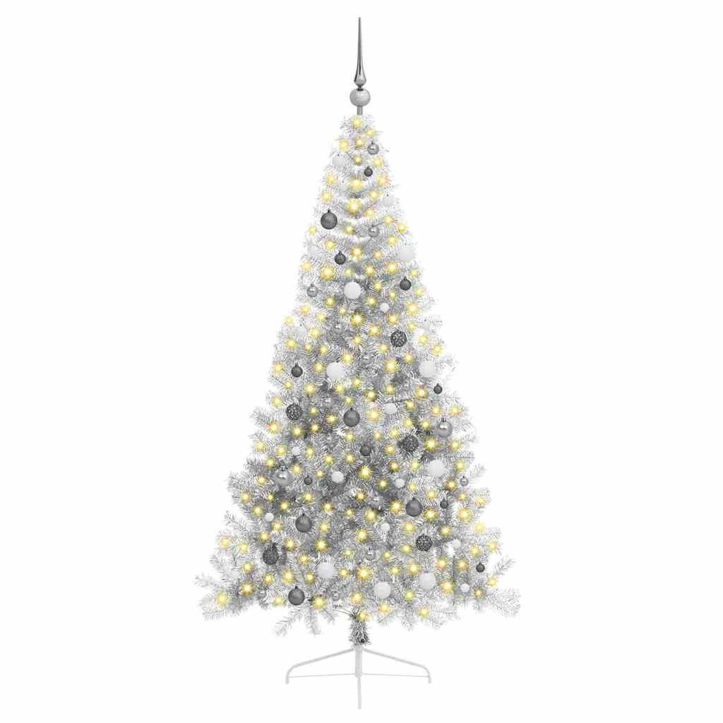 vidaXL Weihnachtsbaum Silber 210 cm